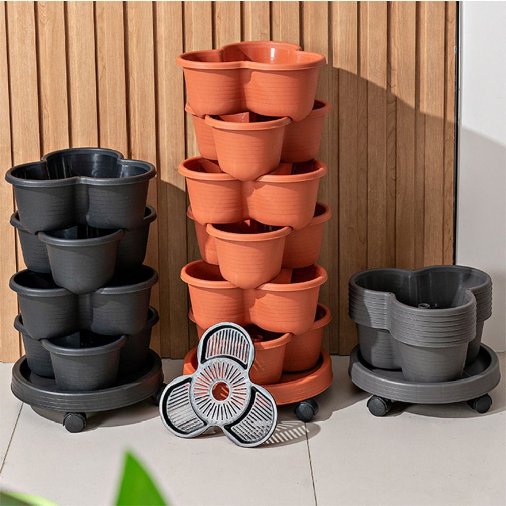 Vertical Planter - New Vertical Tower Stackable FlowerPot Plastic