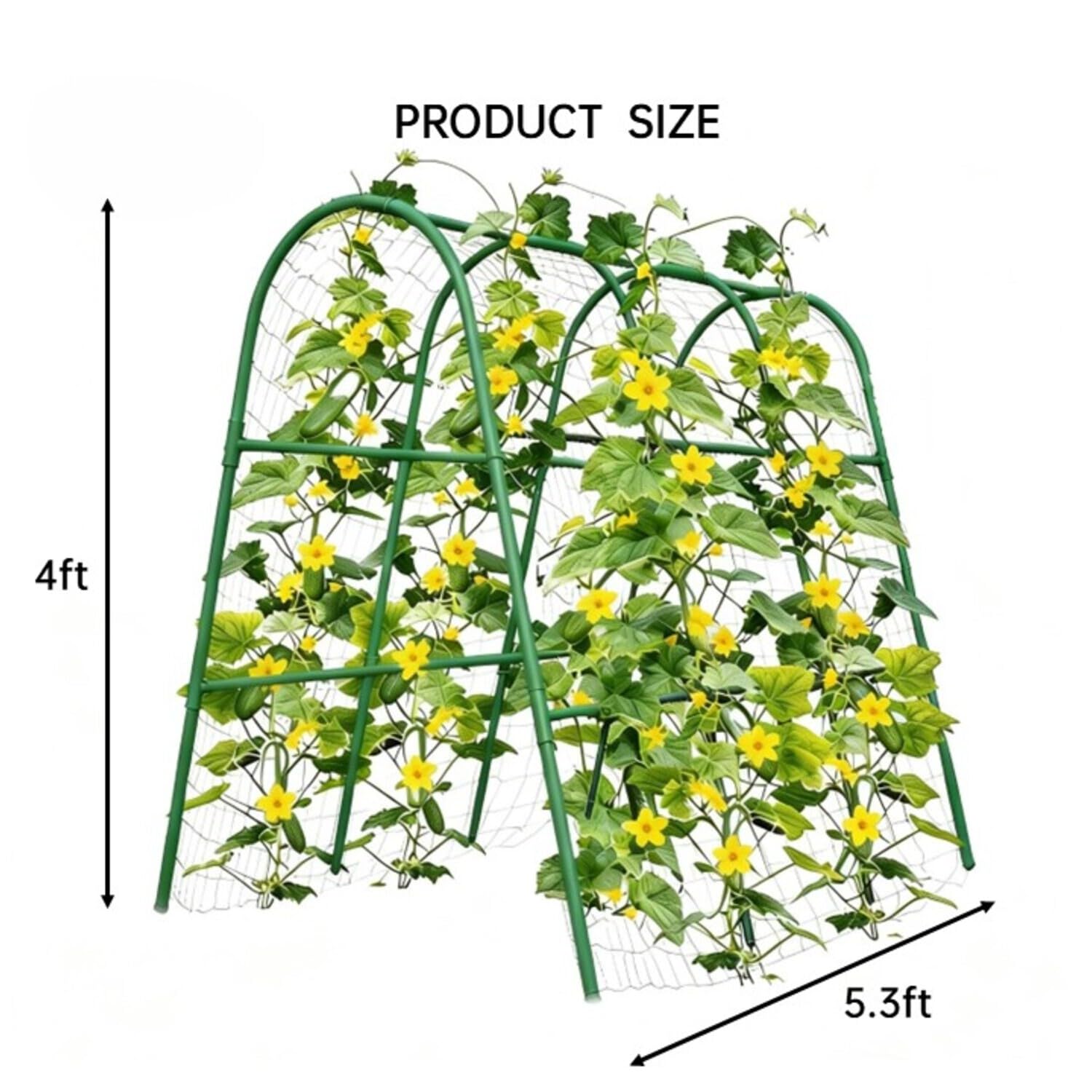 4x5.3FT Garden Arch Trellis fo - Raised Garden Bed review and price