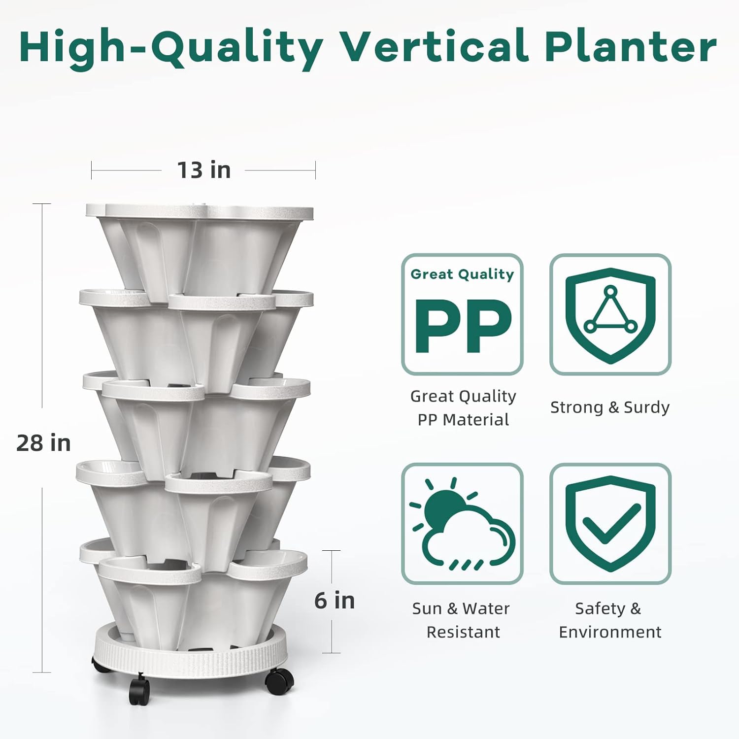 Stackable Flower Pot5 Layer Fl - Vertical Planter review and price