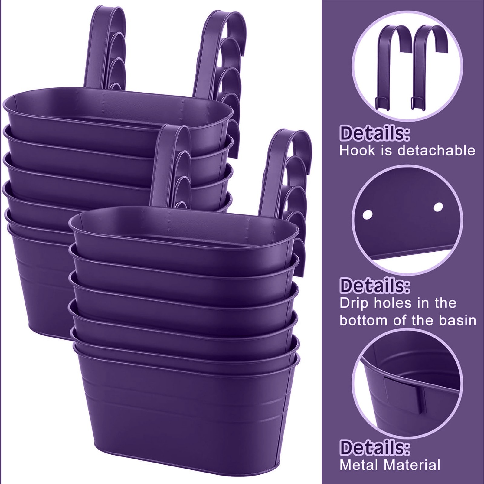 Metal Iron Hanging Flower Pots - Vertical Planter review and price