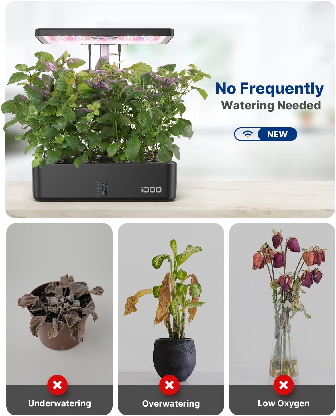 12 Pods WiFi Hydroponics Growi - Hydroponic Kit review and price