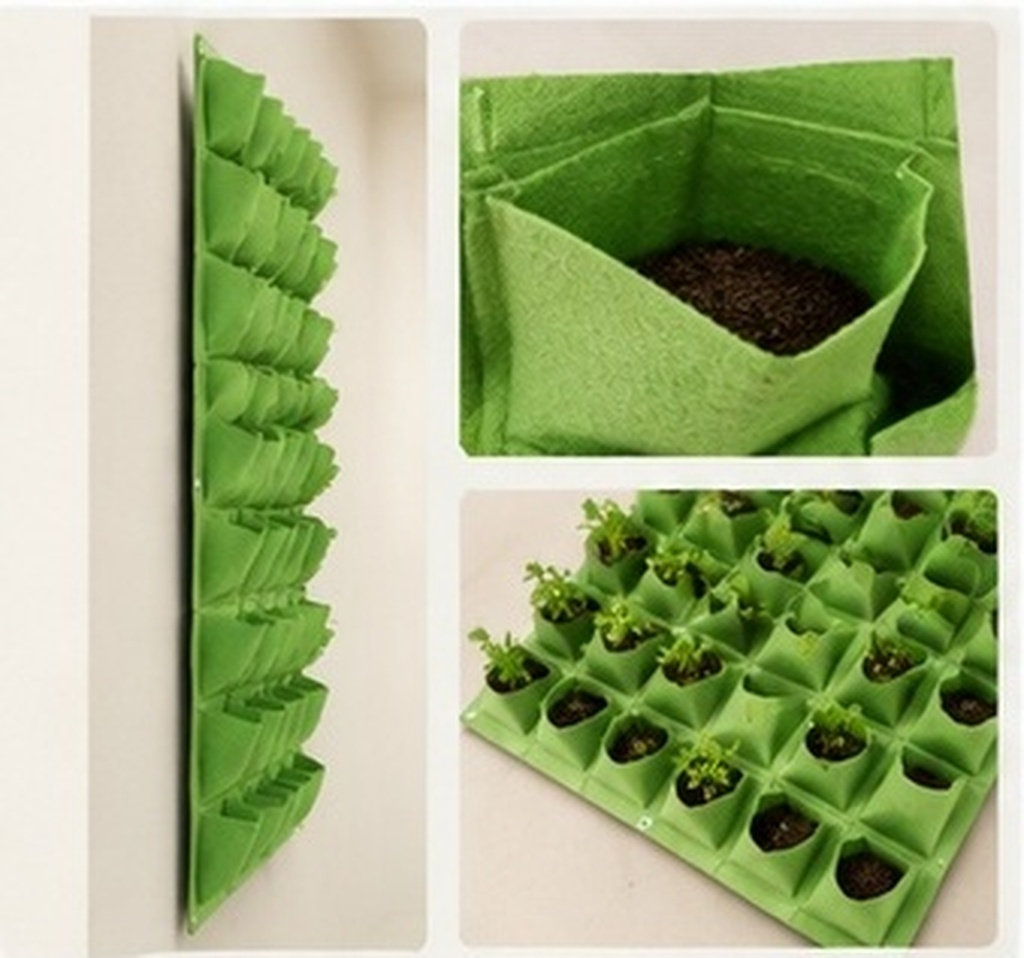 64-Pocket Wall Mounted Plantin - Grow Bag review and price