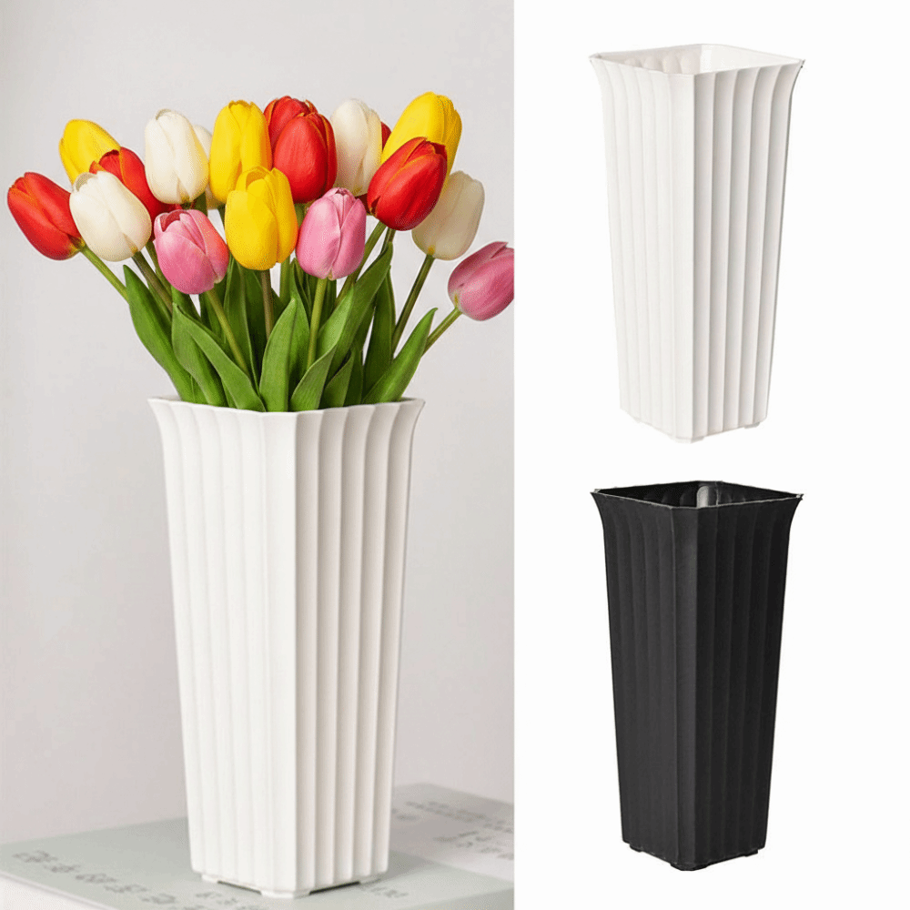 Modern Black White Flower Vase - Vertical Planter review and price